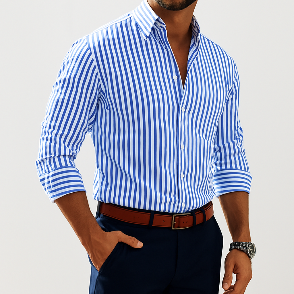 Lenoir™ | Shirt with bold stripes