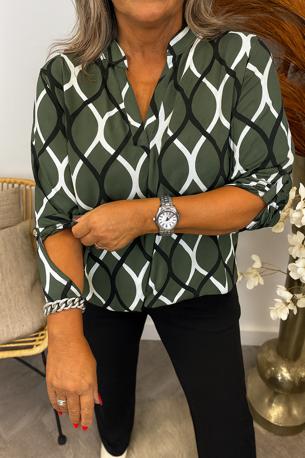 Janny™ | Casual Blouse with Long Sleeves and Elegant Pattern