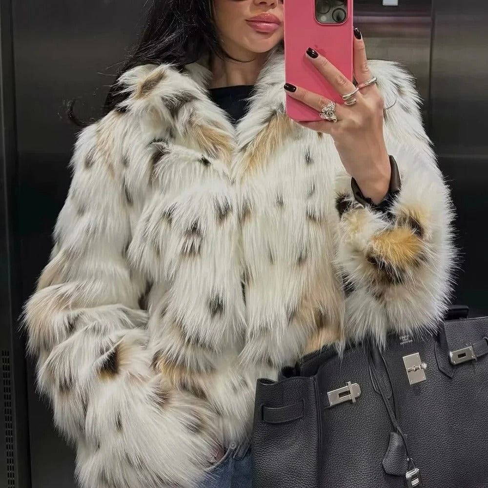 Zemina™ | LEOPARD FAUX FUR JACKET