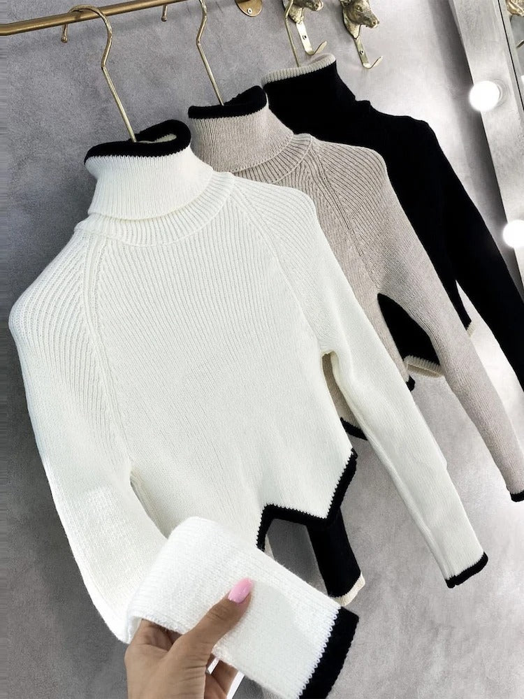 Marl™ | Turtleneck crop jumper