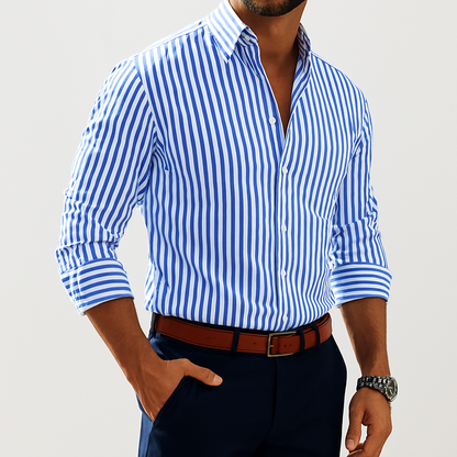Lenoir™ | Shirt with bold stripes