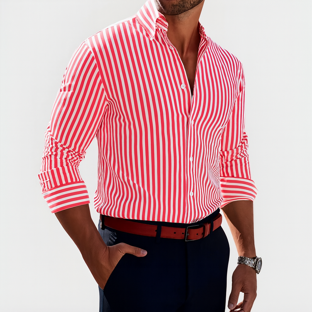 Lenoir™ | Shirt with bold stripes