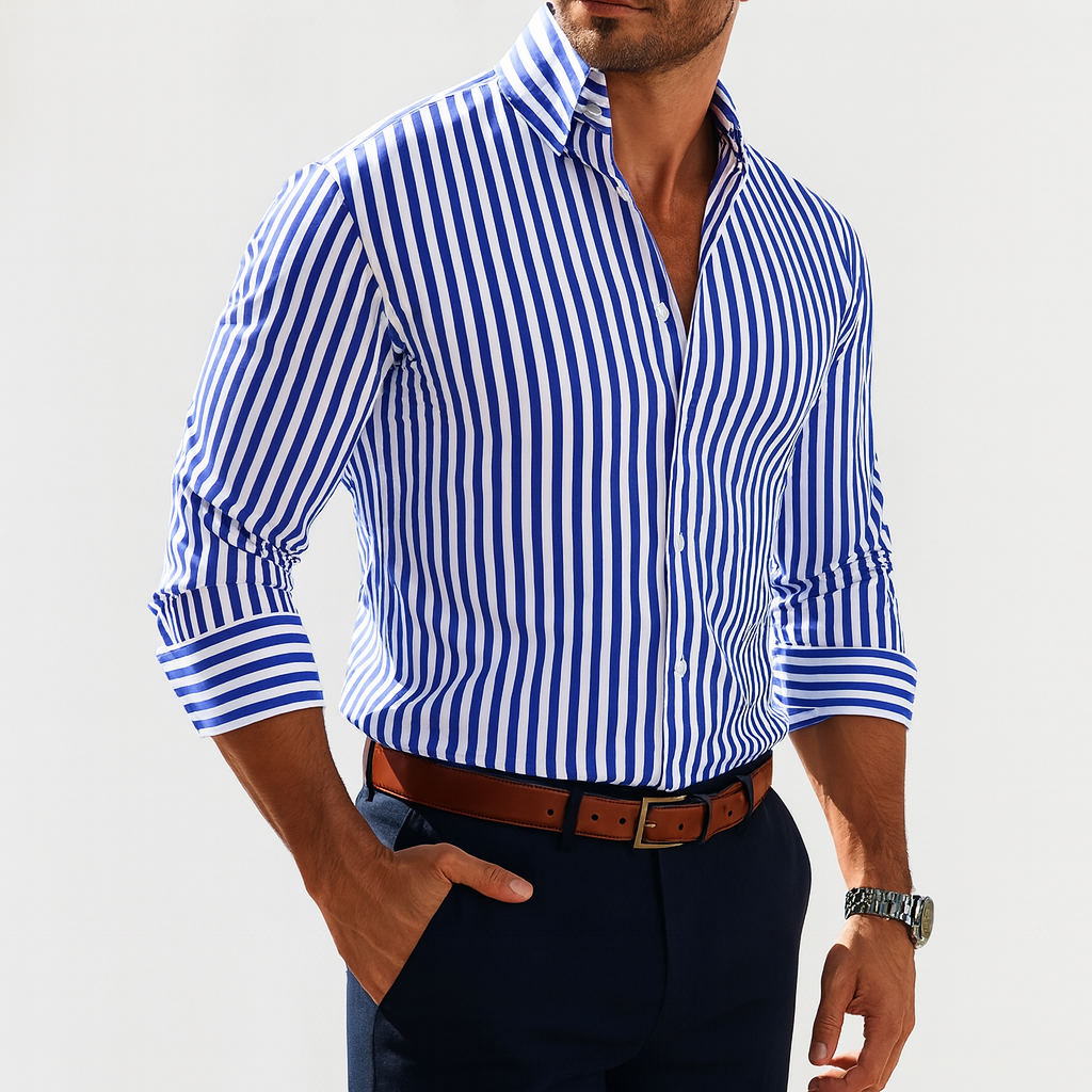 Lenoir™ | Shirt with bold stripes