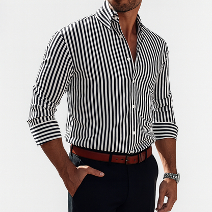 Lenoir™ | Shirt with bold stripes