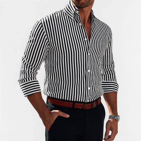 Lenoir™ | Shirt with bold stripes