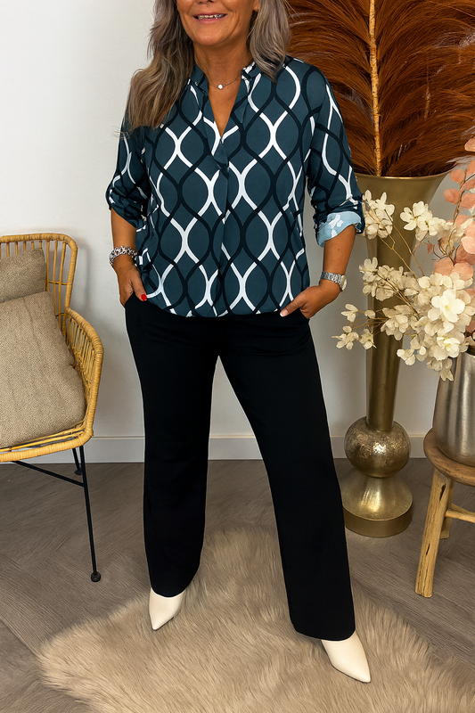 Janny™ | Casual Blouse with Long Sleeves and Elegant Pattern