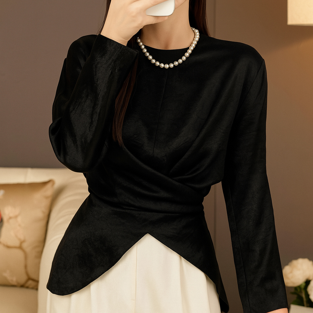 Fai™ | Blouse with Criss-Cross Design