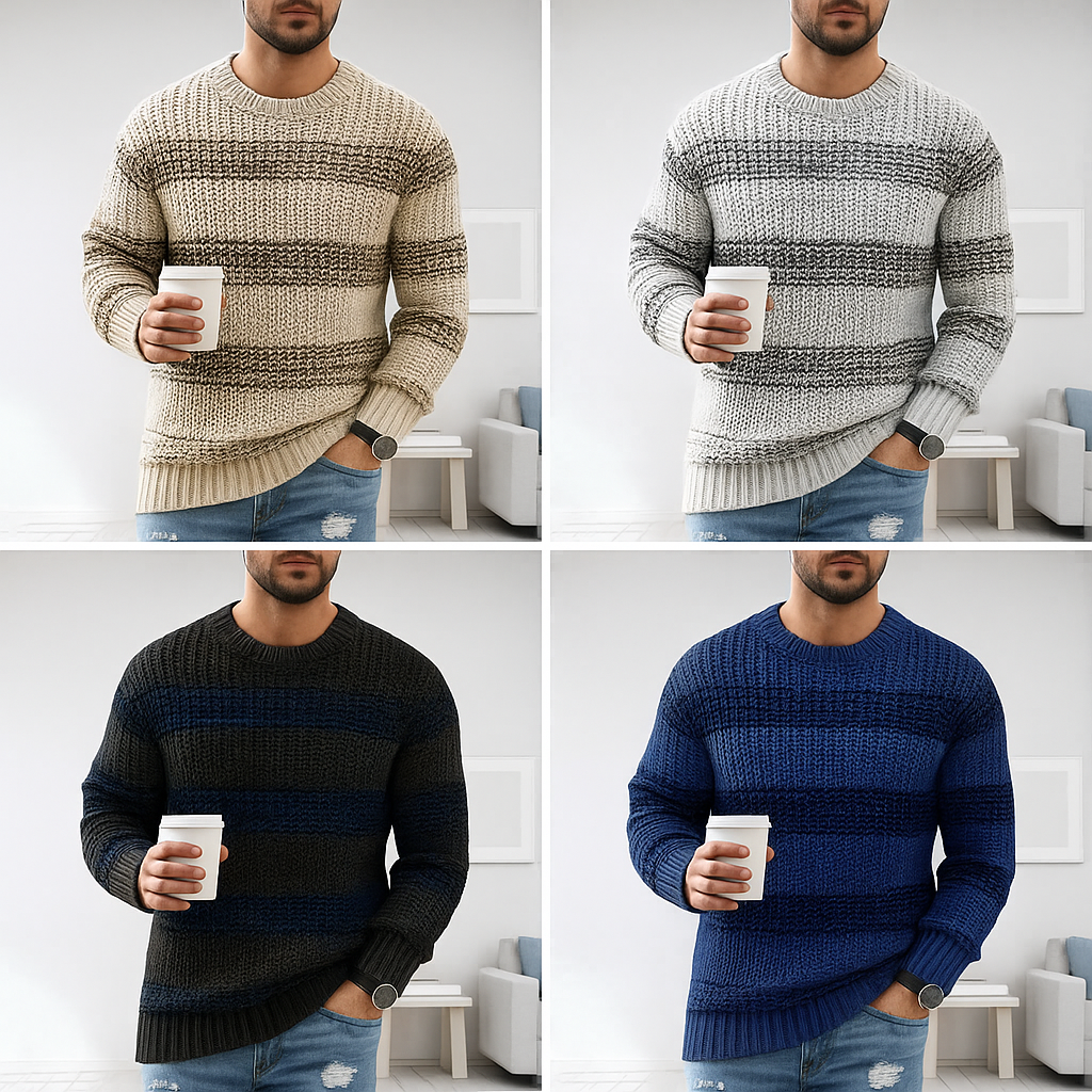 Liam™ | Striped Knit Men's Sweater