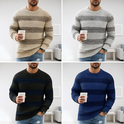 Liam™ | Striped Knit Men's Sweater