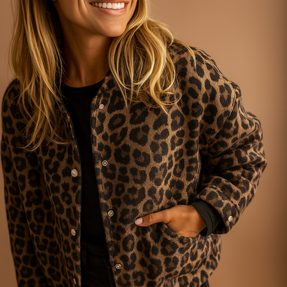 Leona™ | Die Leopard-Bomberjacke