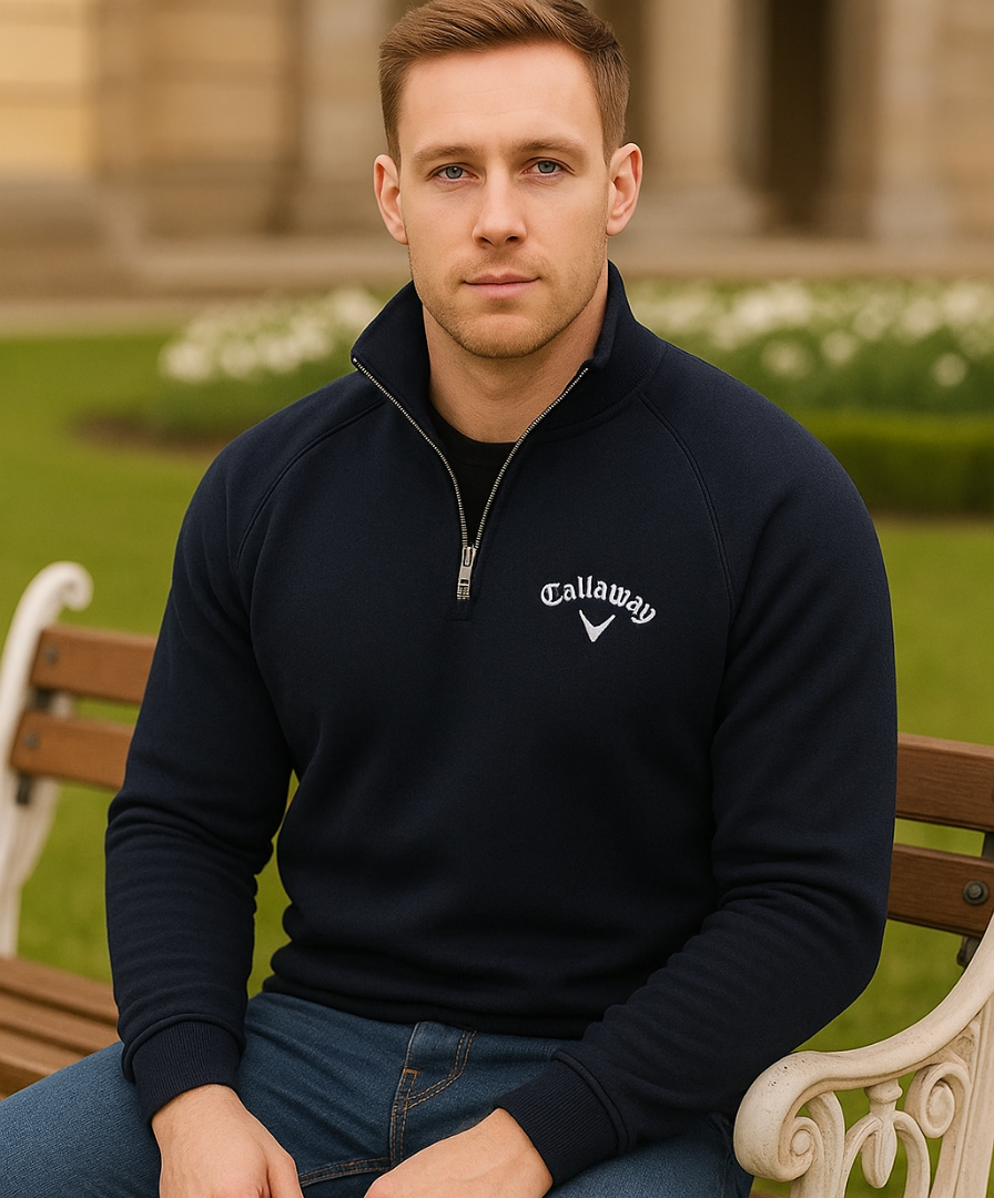 Callaway Heritage Cotton Half Zip Jumper
