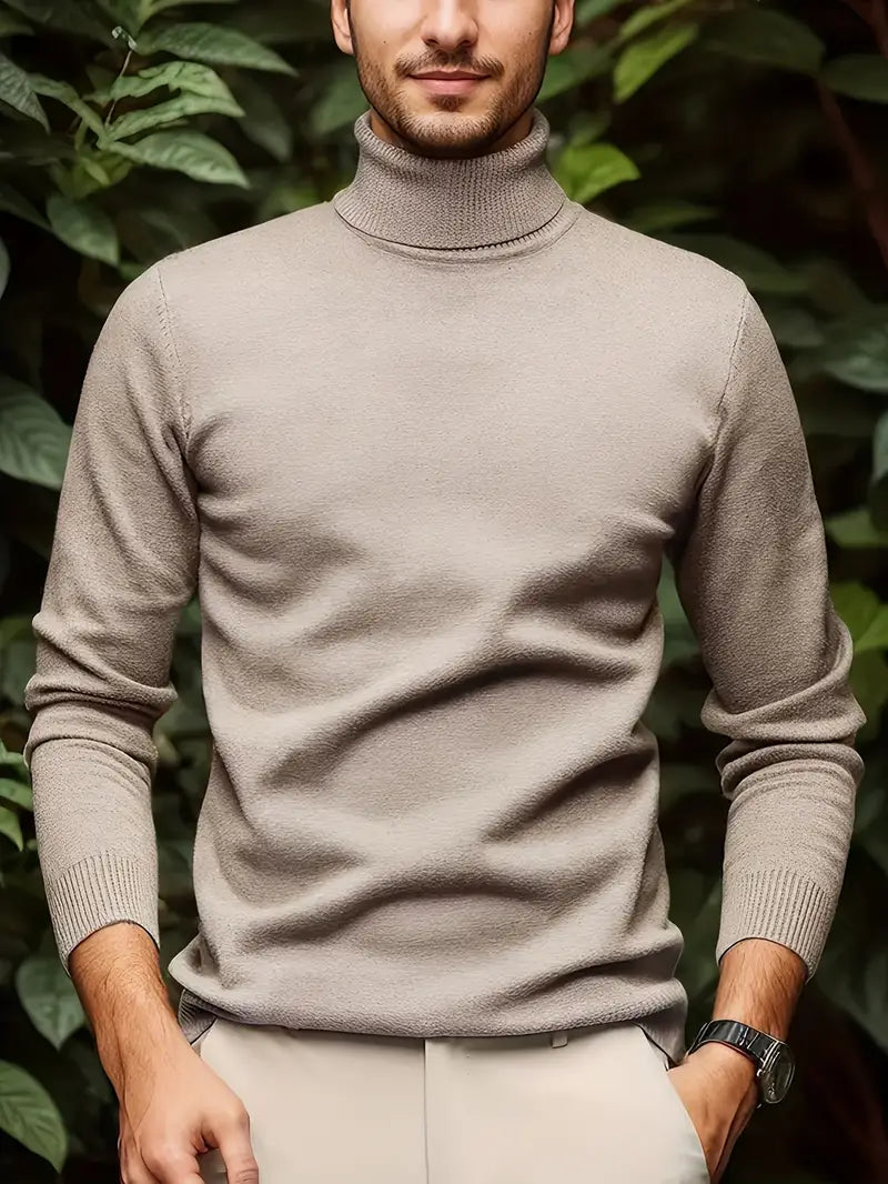 Paul™ | Casual Turtleneck Jumper in stretch knit