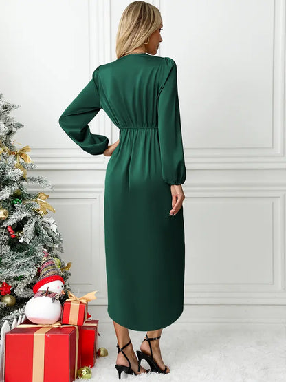 Xena™ | Long-Sleeved Dress With Crossover Neckline