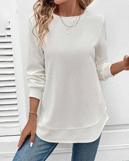 Alisa™ | Round neck jumper with long sleeves