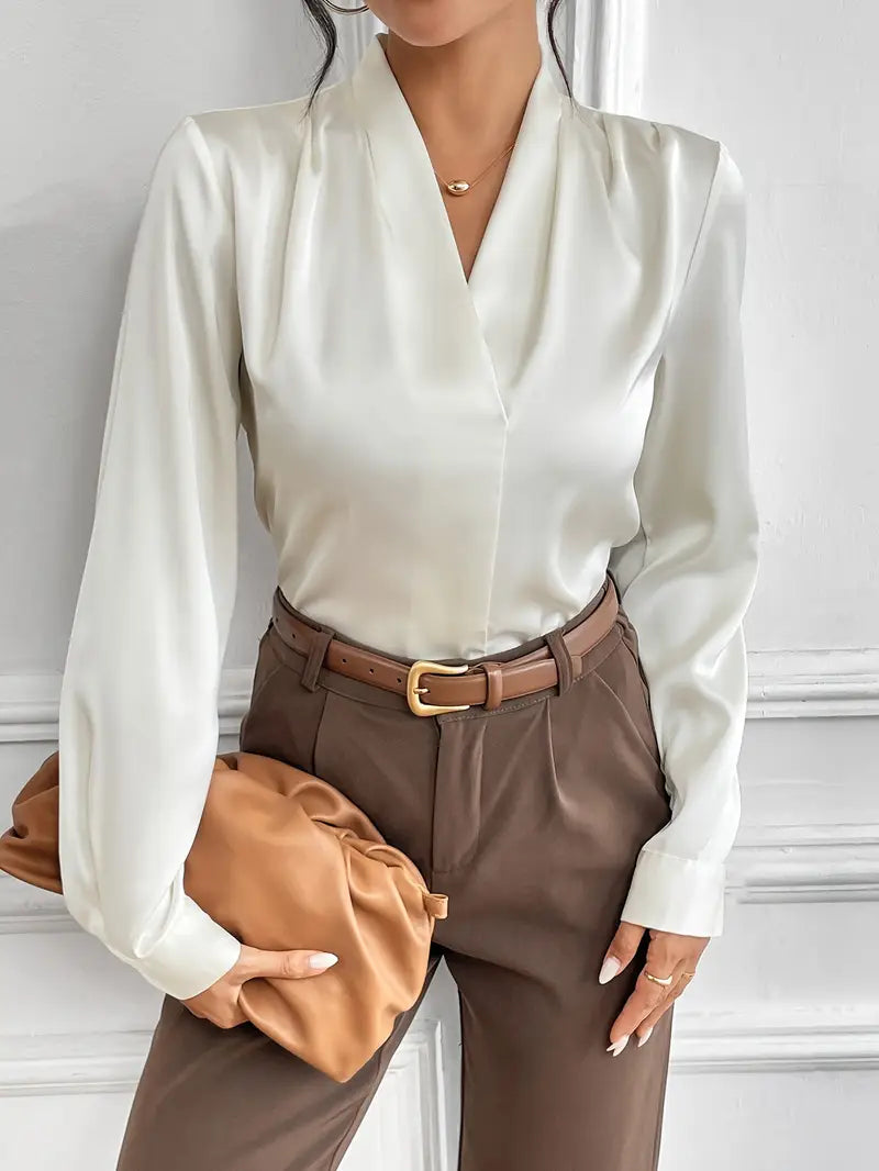 Hema™ | Plain-Coloured V-Neck Blouse