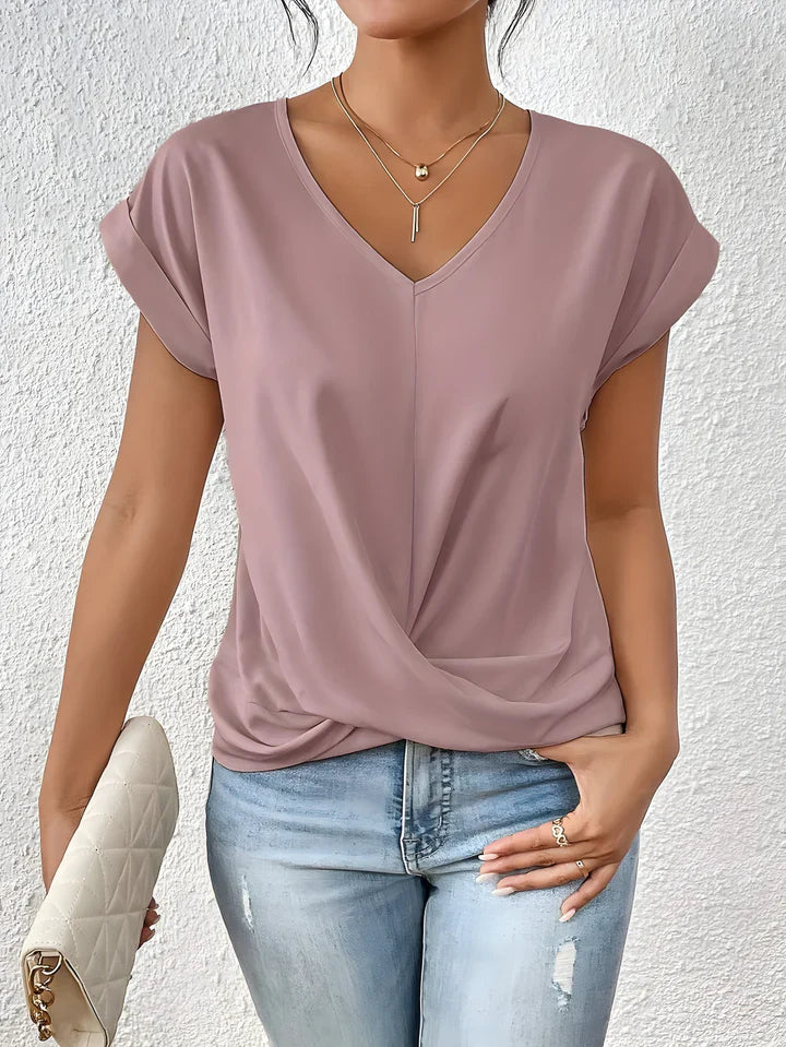 Maia™ | Twist Front V-Neck Top