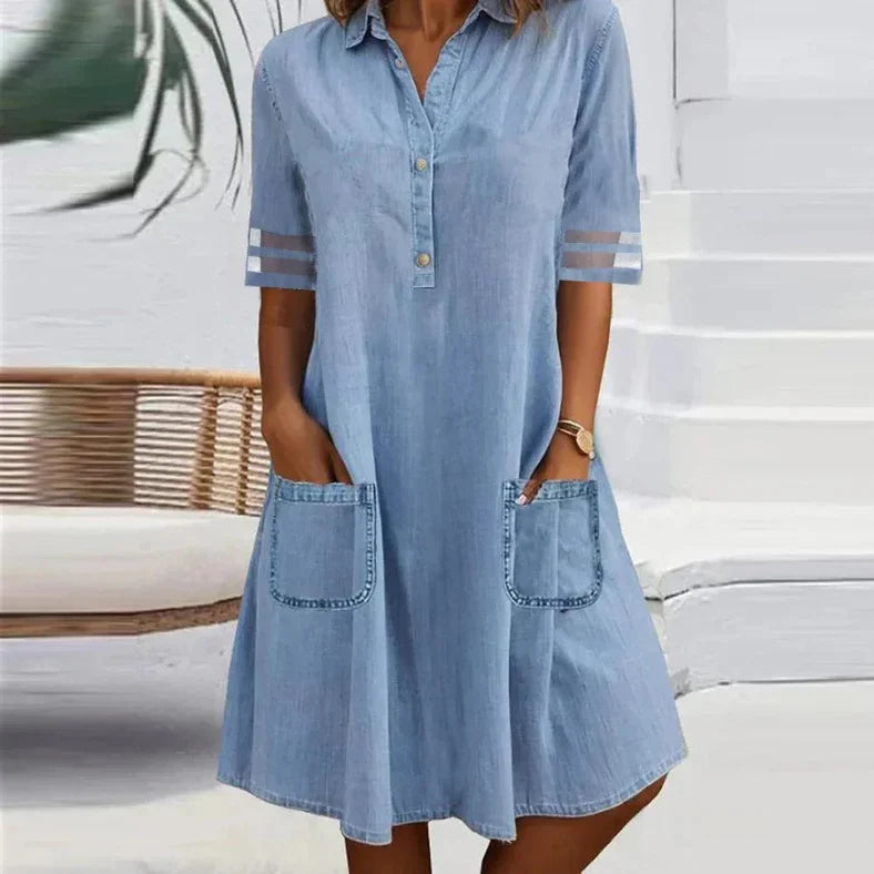 Jill™ | Denim dress with pockets