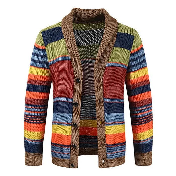 Hens™ | Men's Colour Block Lapel Sweater Jacket
