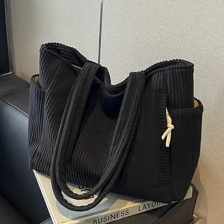 Tilda™ – Ribbed carrier bag with cord detail