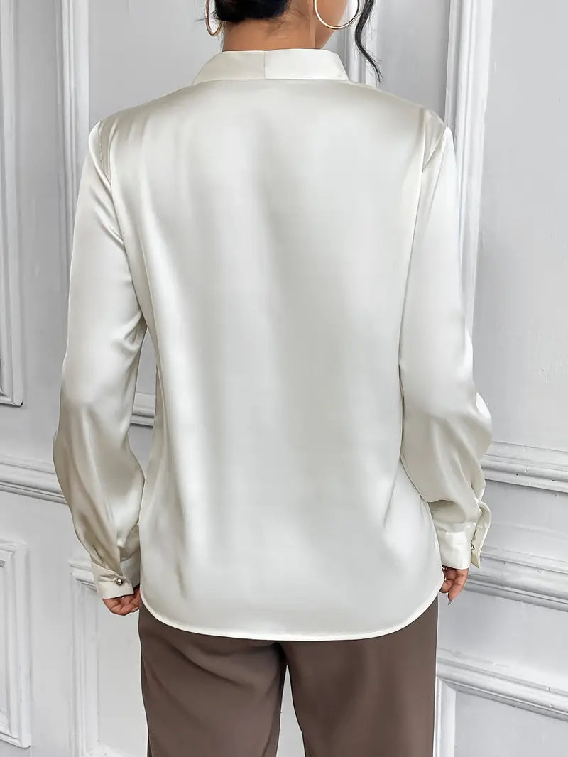 Hema™ | Plain-Coloured V-Neck Blouse