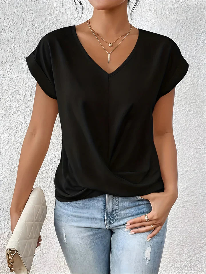 Maia™ | Twist Front V-Neck Top