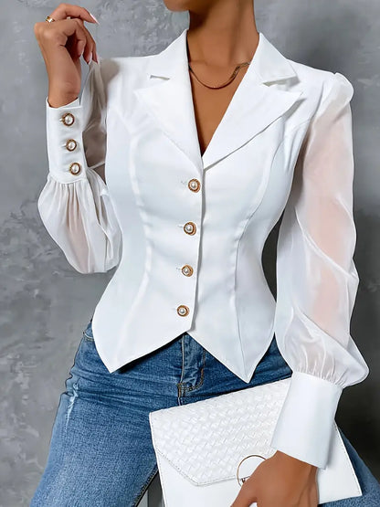 Viski™ | Elegant blouse with buttons