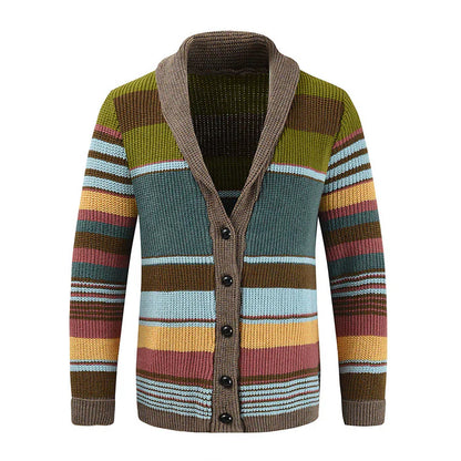Hens™ | Men's Colour Block Lapel Sweater Jacket
