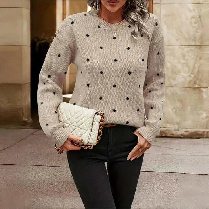 Nina™ - Polka Dot Knitted Sweater