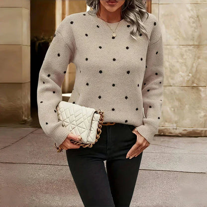 Nina™ - Polka Dot Knitted Sweater