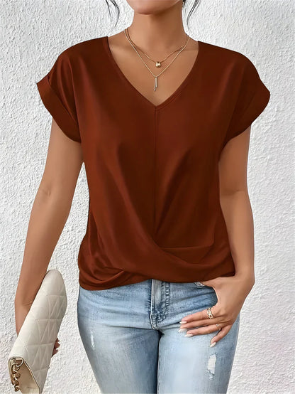 Maia™ | Twist Front V-Neck Top