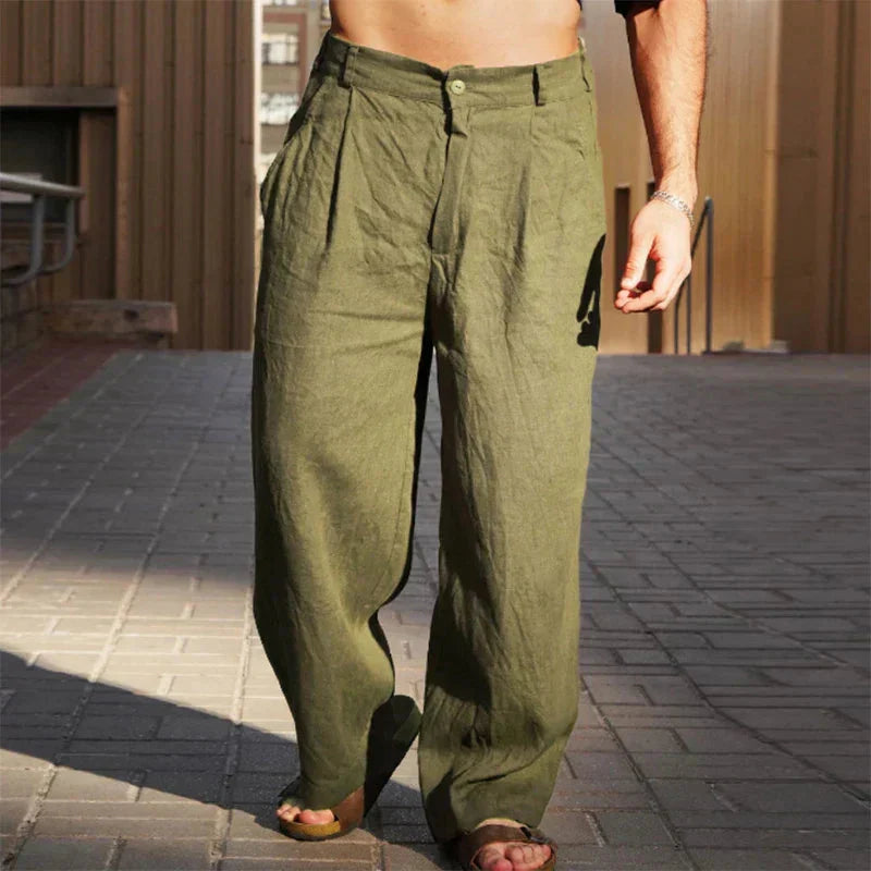 David™ | Wide Leg Linen Trousers