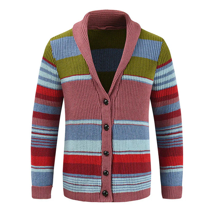 Hens™ | Men's Colour Block Lapel Sweater Jacket