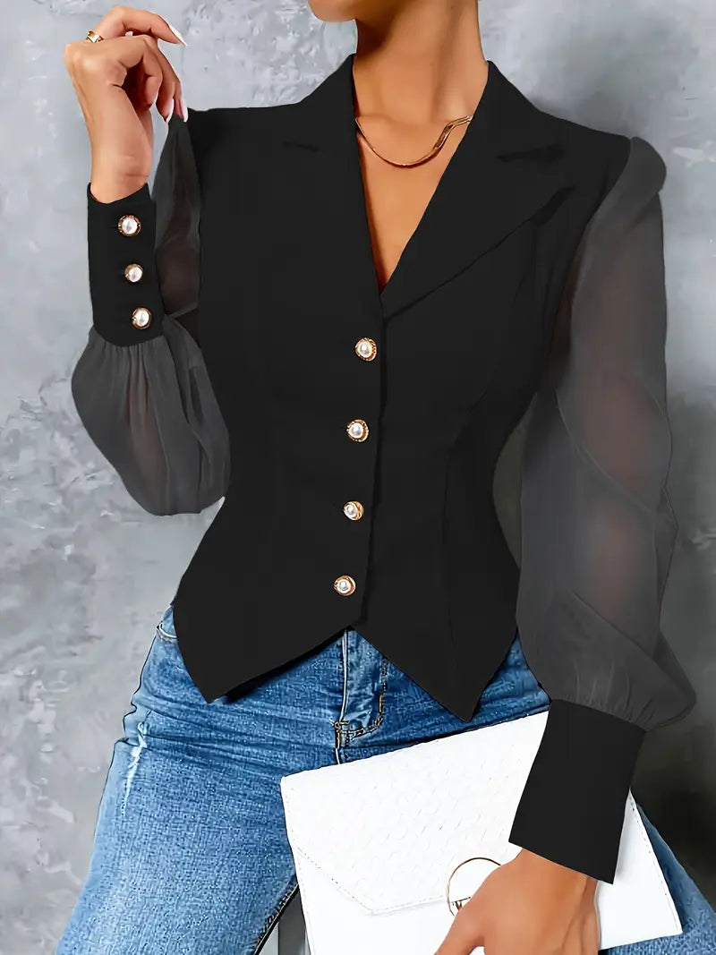 Viski™ | Elegant blouse with buttons