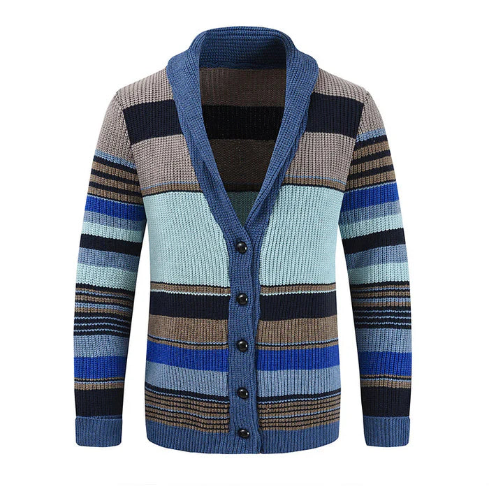 Hens™ | Men's Colour Block Lapel Sweater Jacket
