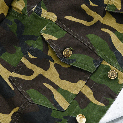 Ron™ | Men's Camouflage Canvas Retro Wear Lapel Jacket