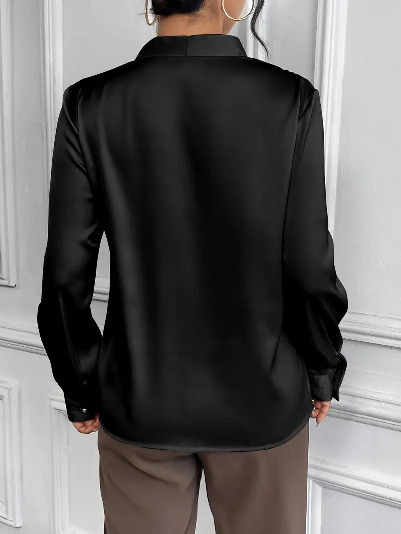 Hema™ | Plain-Coloured V-Neck Blouse