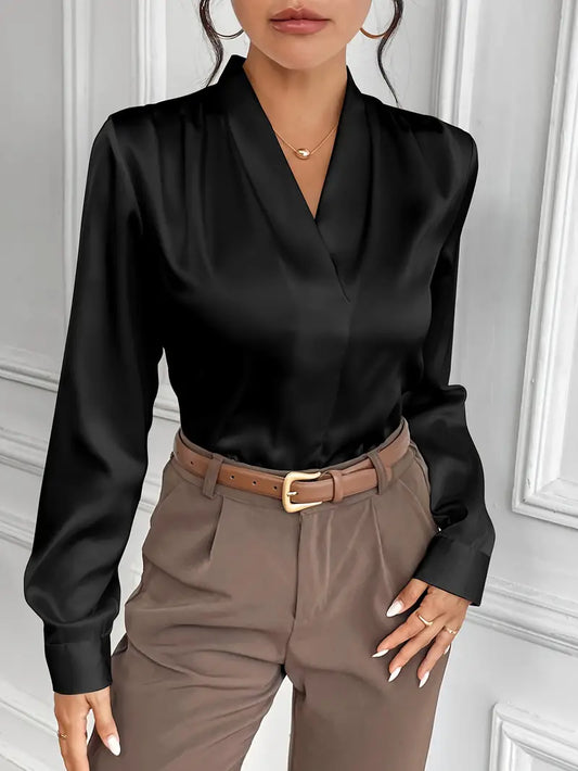 Hema™ | Plain-Coloured V-Neck Blouse