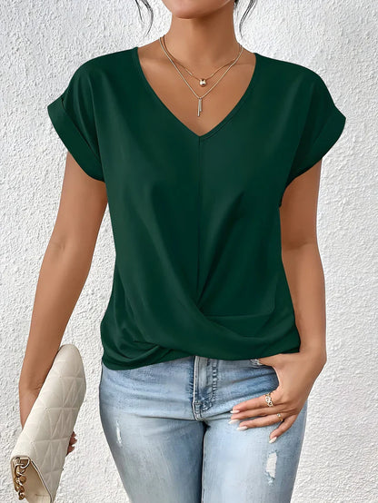 Maia™ | Twist Front V-Neck Top