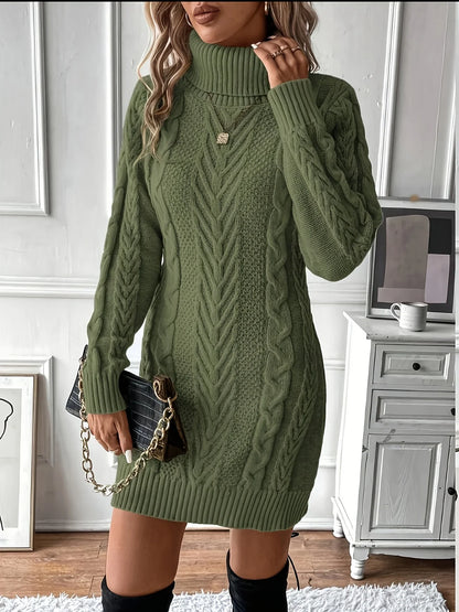 Lara™ | Warm dress with embroidered weaves