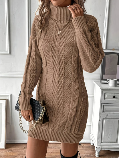 Lara™ | Warm dress with embroidered weaves