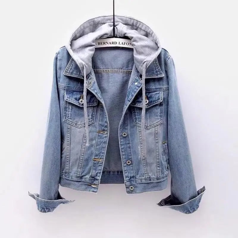 CARA™ | DENIM HOODIE JACKET