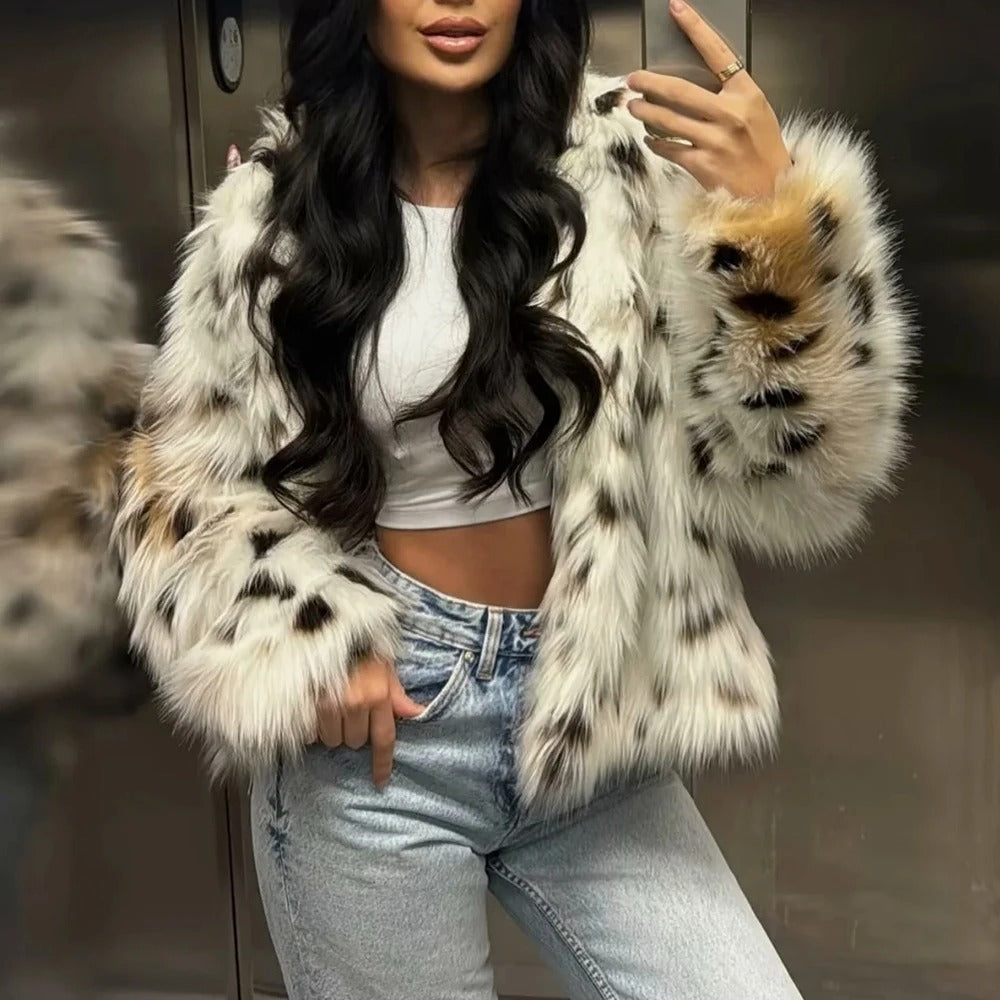 Zemina™ | LEOPARD FAUX FUR JACKET