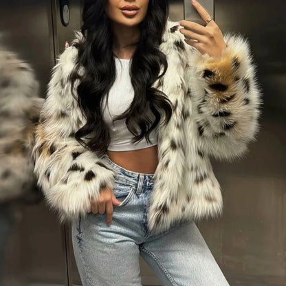 Zemina™ | LEOPARD FAUX FUR JACKET