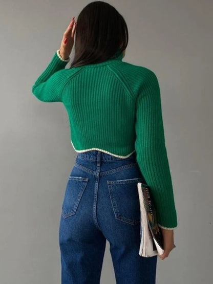 Marl™ | Turtleneck crop jumper