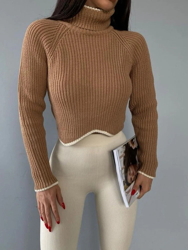 Marl™ | Turtleneck crop jumper