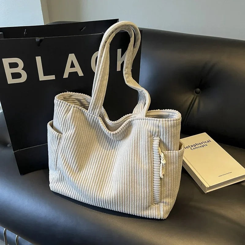 Tilda™ – Ribbed carrier bag with cord detail